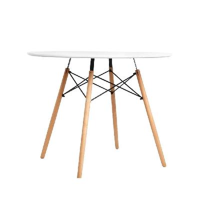 dining table round 4 seater replica tables cafe timber white 90cm