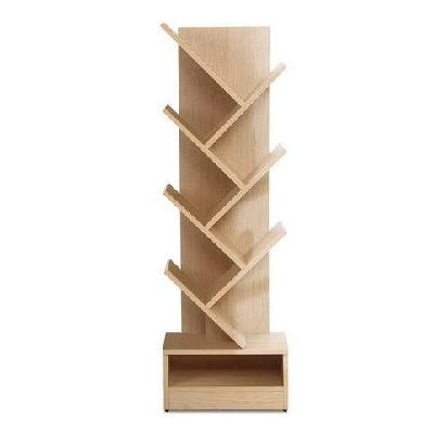 display shelf 7-shelf tree bookshelf book storage rack bookcase natural