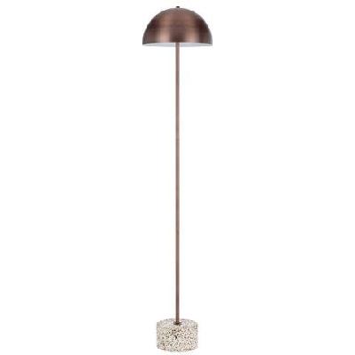 domez modern standing floor lamp light foot switch metal terrazzo bronze white terrazzo