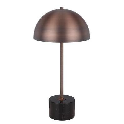 domez modern table desk lamp light metal marble black marble bronze