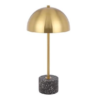 domez modern table desk lamp light metal terrazzo antique gold black terrazzo
