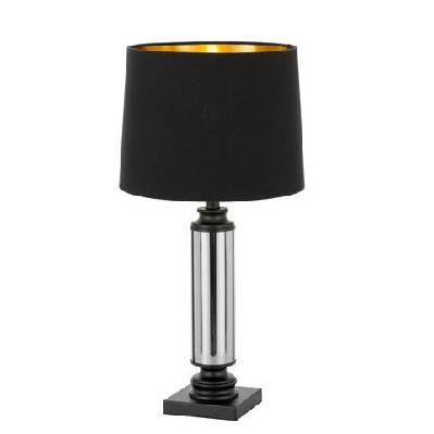 dorcel modern table desk lamp light glass metal black smoke