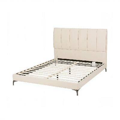 double bed frame upholstered platform bed with tufted headboard 300kg support