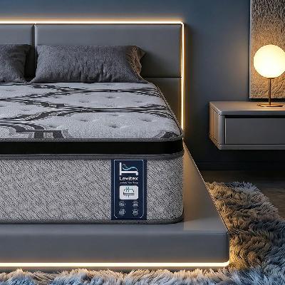 double mattress 34 cm 5-zone pocket spring with latex and memory foam or extra lumbar and shoulder support