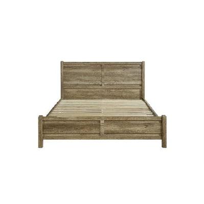 double size bed frame natural wood like mdf in oak colour