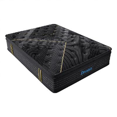 dreamz spring mattress bamboo euro top bed pocket hd egg foam 35cm queen
