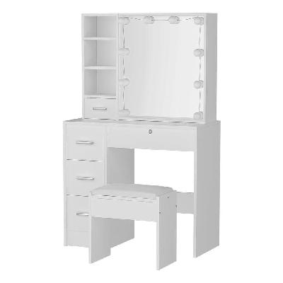 dressing table set stool 10 led bulbs white dylan