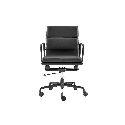 eames group aluminium padded low back office chair replica tan/black