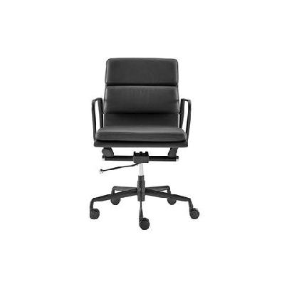 eames group aluminium padded low back office chair replica black/black