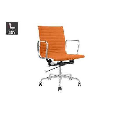 eames group standard matte black aluminium low back office chair replica orange/chrome orange/chrome