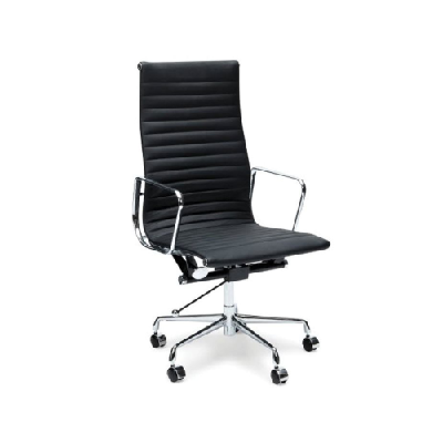 eames replica management office chair - high back - black