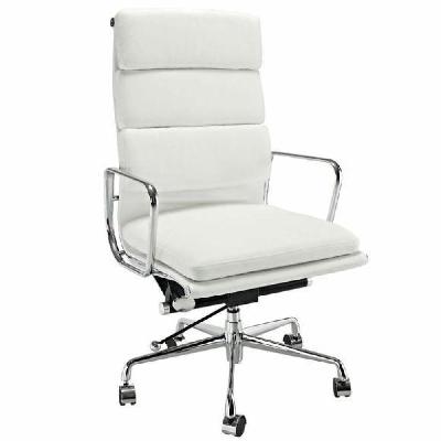 eames replica soft pad management office chair - high back - white