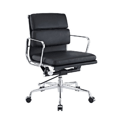 eames replica soft pad management office chair - low back - black