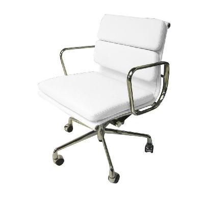 eames replica soft pad management office chair - low back - white