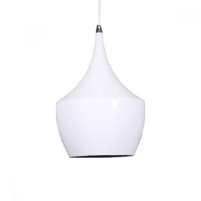 eva elegant metal wine glass pendant light lamp - milky white
