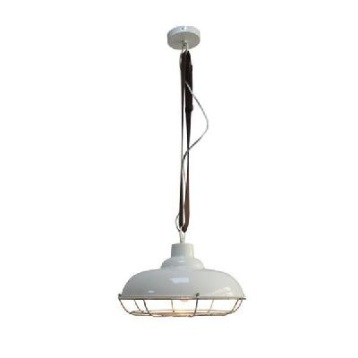 edra caged belt hanging pendant lamp - white