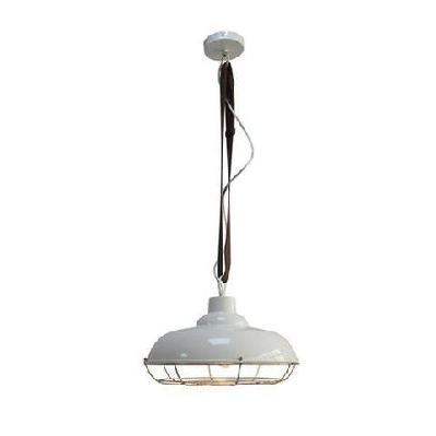 edra caged belt hanging pendant lamp - white