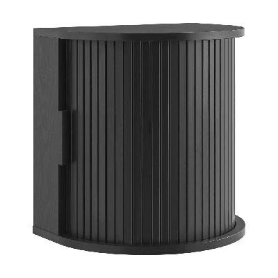 eillie woodgrain floating wallmount nightstand bedside table 1-drawer black