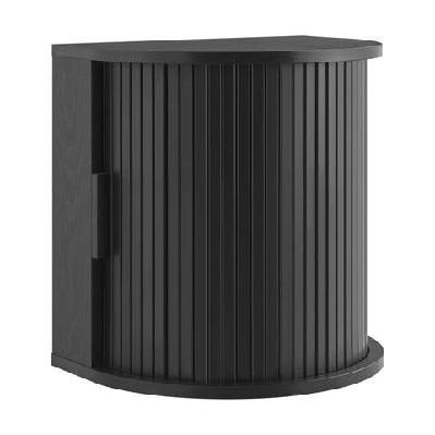 eillie woodgrain floating wallmount nightstand bedside table 1-drawer black