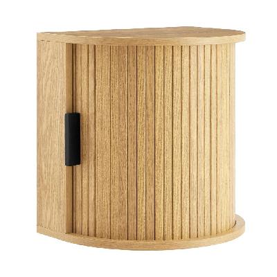 eillie woodgrain floating wallmount nightstand bedside table 1-drawer oak