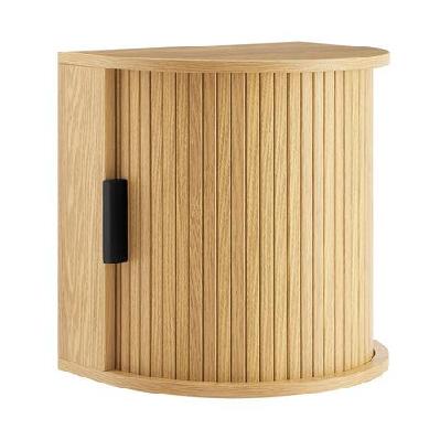 eillie woodgrain floating wallmount nightstand bedside table 1-drawer oak