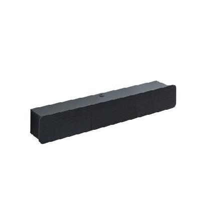 elara wall-mounted tv stand entertainment unit 180cm 3-doors black