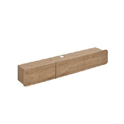 elara wall-mounted tv stand entertainment unit 180cm 3-doors oak