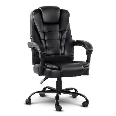 electric massage office chairs pu leather recliner computer gaming seat black