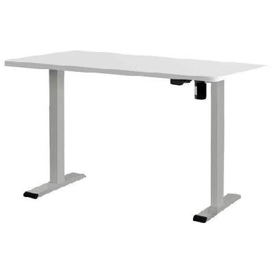 electric standing desk motorised sit stand desks table grey white 140cm