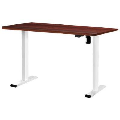 electric standing desk motorised sit stand desks table white walnut 140cm