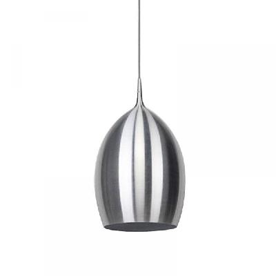 elena metal wine glass cord drop pendant light lamp reflective finish - aluminium