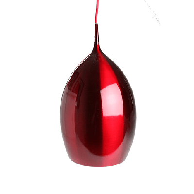 elena metal wine glass cord drop pendant light lamp reflective finish - red