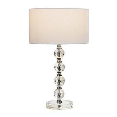 emery crystal base table desk lamp - white shade