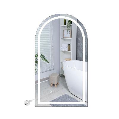 emitto led wall mirror arch anti-fog bathroom mirrors makeup light 50x90cm