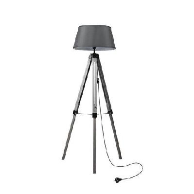 emitto tripod wooden floor lamp shaded reading light adjustable home lighting