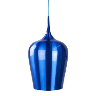 ernani metal wine glass cord drop pendant light lamp high gloss finish- blue