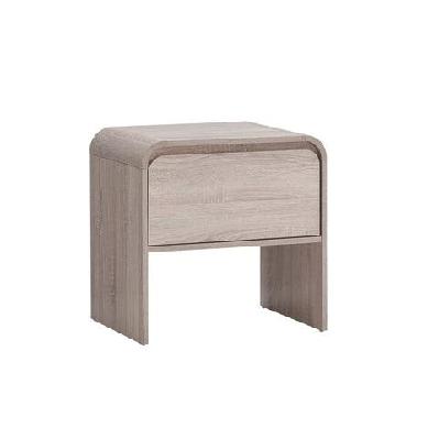 ernest wooden bedside nightstand side table w/ 1-drawer oak