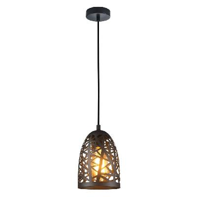 escama pendant lamp light interior es 72w black iron cage ellipse od140mm x h200mm