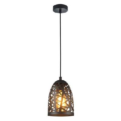 escama pendant lamp light interior es 72w black iron cage ellipse od140mm x h200mm