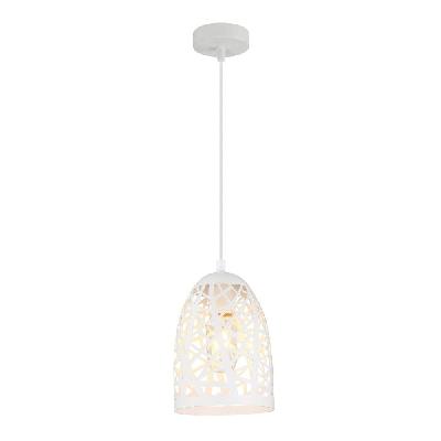 escama pendant lamp light interior es 72w white iron cage ellipse od140mm x h200mm