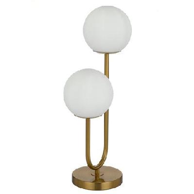 eterna contemporary table desk lamp light glass metal opal matt antique gold