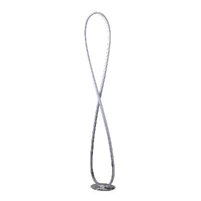 eternal led twisted metal floor lamp elegant accent light - chrome