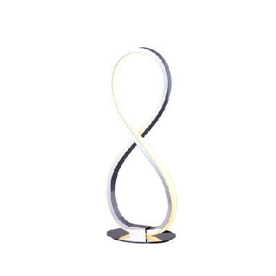 eternal led twisted metal table desk lamp elegant accent light - chrome
