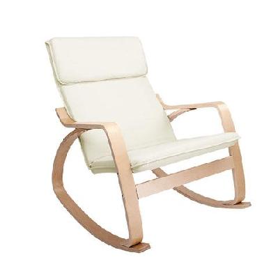 fabric rocking armchair - beige