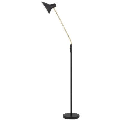 farbon contemporary standing floor lamp light metal black brass matt