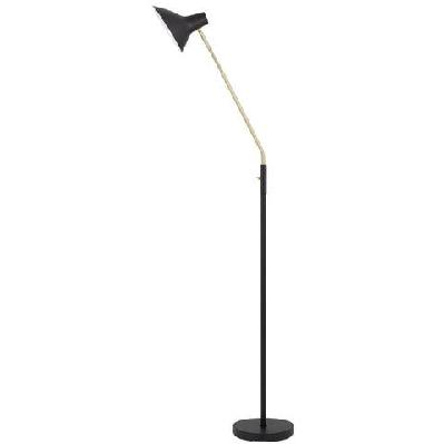 farbon contemporary standing floor lamp light metal black brass matt