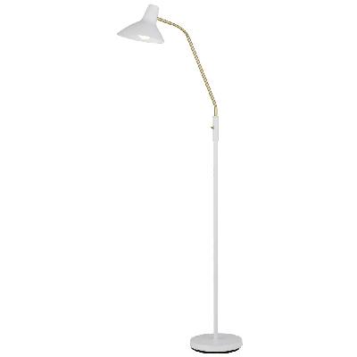 farbon contemporary standing floor lamp light metal brass matt white