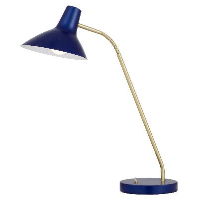 farbon contemporary table desk lamp light metal blue brass matt