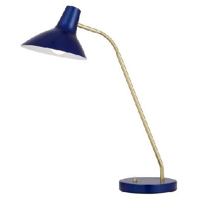 farbon contemporary table desk lamp light metal blue brass matt