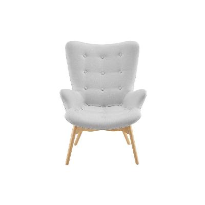 featherston replica fabric contour relaxing lounge armchair - grey grey